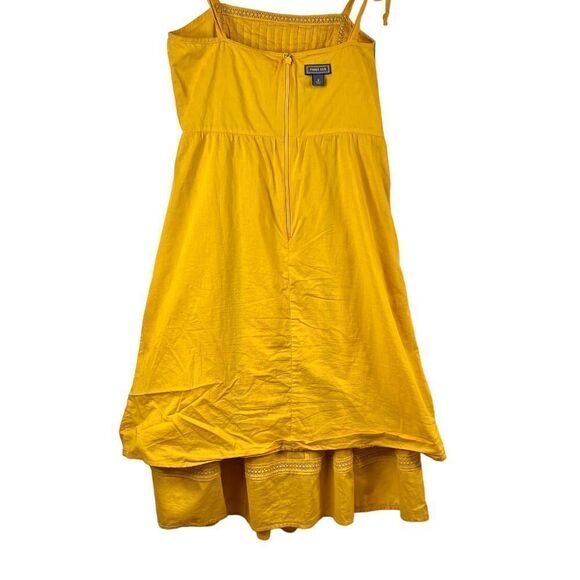 POINT SUR 100% Cotton Tie-shoulder Dress in Yellow Size 2 - Picture 10 of 14